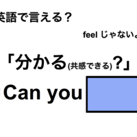 英語で「分かる(共感できる)？」は何て言う？