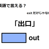 英語で「出口」は何て言う？