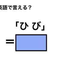英語で「ひび」は何て言う?