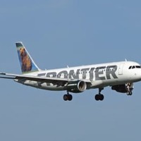 米フロンティア・グループ・ホールディングス傘下のフロンティア航空の旅客機＝米バージニア州（共同）