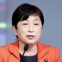 社民党の福島党首＝2021年10月、東京・銀座