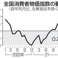 全国消費者物価指数の動き