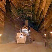 日本が調達していた塩化カリウム鉱山の採掘現場＝ロシア中部ペルミ地方のソリカムスク市