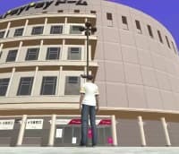 仮想空間で再現されたペイペイドームの外観