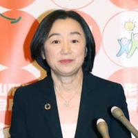 29日、参院選山形選挙区から自民党公認で出馬表明した大内理加氏＝山形市