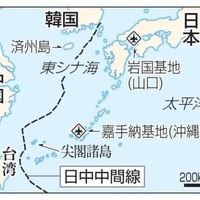 東シナ海の日中中間線