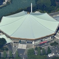 安倍元首相の国葬が行われる東京・日本武道館＝7月（共同通信社ヘリから）