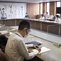 静岡県庁で開かれた対策会議＝6日午前