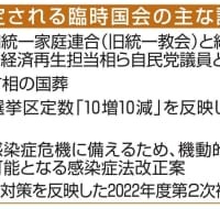 想定される臨時国会の主な論点