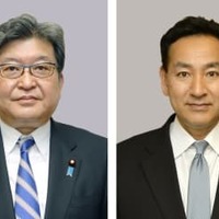 自民党の萩生田光一政調会長、山際大志郎前経済再生相