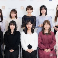 「ミスオブミス2023」ファイナリスト（前列左から）古川葵、荒木美輝、川部萌々香、原田菜月、宮本李菜（後列左から）木戸結菜、津田美友佳、遠藤奈子、樋口愛梨彩、出町杏奈（C）モデルプレス