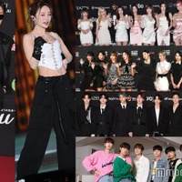 （左から）J-HOPE、ニコル、Kep1er、TWICE、Stray Kids、n.SSign（C）モデルプレス