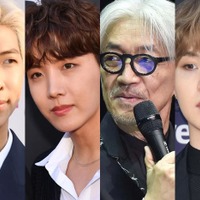 RM、J-HOPE／Photo by Getty Images、坂本龍一 （C）モデルプレス、SUGA／Photo by Getty Images