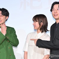 映画「渇水」初日舞台挨拶に登壇した磯村勇斗、門脇麦、生田斗真（C）モデルプレス