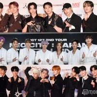 （上段から）Stray Kids、NCT 127、TREASURE（C）モデルプレス