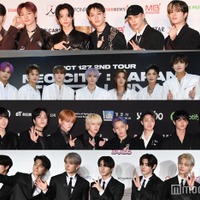 （上段から）Stray Kids、NCT 127、TREASURE、ENHYPEN（C）モデルプレス