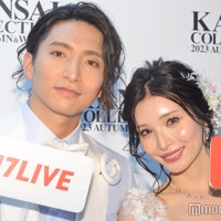 「関コレ」囲み取材に出席した岡田一真さん、みゆう（C）モデルプレス
