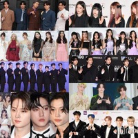 （左上から）時計回りにBTS／Photo by Getty Images NewJeans、Kep1er、ENHYPEN、TOMORROW X TOGETHER、TEMPEST、フィリックス、チャンビン、リノ、fromis_9、SEVENTEEN（C）モデルプレス TWICE／Photo by Getty Images