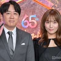 「第65回 輝く！日本レコード大賞」会見に出席した安住紳一郎アナ、川口春奈（C）モデルプレス