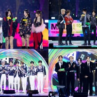 （左上から時計回りに）NewJeans、NCT DREAM、ZEROBASEONE、RIIZE（C）2023 Melon Music Awards （MMA2023）