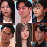 （上段）東夏輝、ヴァッツ美良、大倉亞門、井上瞳、高崎凌（下段）矢ヶ部初音、佐久間海世、海津雪乃、水野友貴、谷岡美沙紀「LOVE CATCHER Japan」第6話より（C）CJ ENM CO., LTD. All Rights Reserved（C）AbemaTV,Inc.