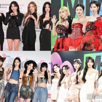 （左上から時計回りに）(G)I-DLE、aespa、IVE、LE SSERAFIM（C）モデルプレス