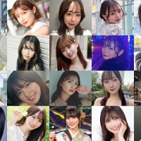 「MISS OF MISS CAMPUS QUEEN CONTEST 2024」決勝（前半）進出者20人※左上からエントリー番号順（提供写真）