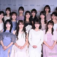 （3列目左から）和田明果さん、久木田帆乃さん、南野里奈さん、鈴鹿彩貴さん、渡辺華音さん、今津満理菜さん（2列目左から）冨永怜さん、川上理子さん、浅沼叶羽さん、森田莉緒さん、野口結夢さん（1列目左から）高橋遥花さん、野口かんなさん、佐賀涼花さん、田中稀乃香さん、大平ひかるさん（C）モデルプレス