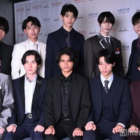 （後列左から）高木欣大朗、伊東竜星、柴田龍之介さん、西ヶ谷涼太さん、若林龍貴さん（前列左から）葛西計人さん、岡内大輔さん、レキムニャットアンさん、黒川祐樹さん、吉川来希さん（C）モデルプレス