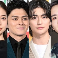 （左から）桜田ひより、眞栄田郷敦、高橋文哉、板垣李光人（C）モデルプレス