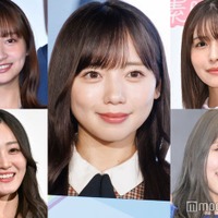 （上段左から時計回りに）影山優佳、齊藤京子、長濱ねる、渡邉美穂、潮紗理菜（C）モデルプレス