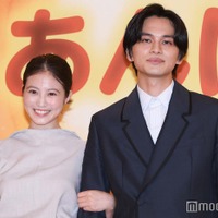 NHK連続テレビ小説「あんぱん」発表会見に出席した今田美桜、北村匠海（C）モデルプレス