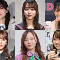 田村真佑、弓木奈於、奥田いろは、与田祐希、梅澤美波、賀喜遥香（C）モデルプレス