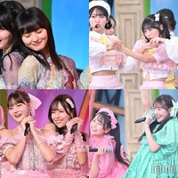 （左上から時計回りに）乃木坂46四期生、AKB48、FRUITS ZIPPER、＝LOVE（C）モデルプレス