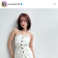 谷まりあ、美デコルテを惜しみなく見せたオフショルSHOTに反響「めっちゃ色っぽい」「美しすぎ」