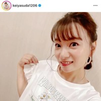 保田圭、辻希美からプレゼント！ガーリーコーデに反響「爽やかですね」「とても似合ってます！」