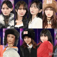 ≠ME／（上段左から）冨田菜々風、鈴木瞳美、尾木波菜、谷崎早耶、蟹沢萌子、菅波美玲（下段左から）河口夏音、川中子奈月心、落合希来里、櫻井もも、永田詩央里（C）モデルプレス