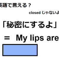 英語で「秘密にするよ」はなんて言う？