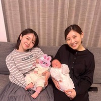 西野未姫、AKB48時代の大先輩・峯岸みなみと娘たちを交えてパシャリ「まさか同い年ベイビーのママに…」