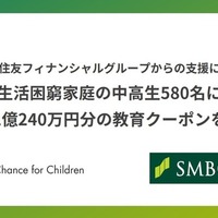 生活困窮家庭の中学2・3年生および高校2・3年生に「SMBCグループ・スタディクーポン」を提供