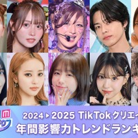 2024年間「TikTokクリエイター影響力トレンドランキング」トップ30（C）モデルプレス