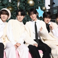 クリスマスイベントを開催したNCT WISH／リョウ、ユウシ、シオン、サクヤ、ジェヒ（※リクは欠席）（C）モデルプレス