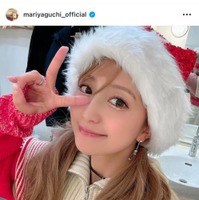 「昔と全然かわらない」矢口真里、金髪ロング×サンタ帽子SHOTに反響「娘。時代を思い出す」