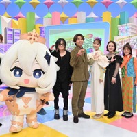 （左から）宮田俊哉、パイモン（「原神」キャラクター）、HISASHI、井ノ原快彦、柏木由紀、村重杏奈、井上咲楽、新内眞衣（C）フジテレビ