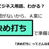 ビジネス用語「決め打ち」ってどんな意味？