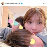 矢口真里、長男＆次男がべったり！仲良し親子3SHOTに反響「かわいいママさん」「子供より顔が小さく見える」