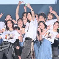 奥平大兼、蒔田彩珠、吉柳咲良、上坂樹里、高石あかり、八村倫太郎、山下幸輝、永瀬莉子、森愁斗、安斉星来、矢吹奈子の撮影の様子（C）モデルプレス