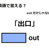 英語で「出口」はなんて言う？