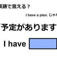 英語で「予定があります」はなんて言う？