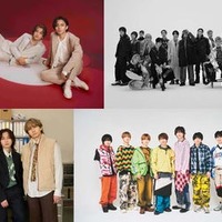 （上段左から）キタニタツヤ、King ＆ Prince、、THE RAMPAGE、三代目 J SOUL BROTHERS（下段左から）JUJU、Travis Japan、なにわ男子、M!LK（提供写真）